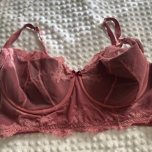 Cacique Dusty Rose Lace Bra